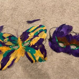 Feather Mardi Gras Masks